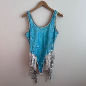 Blue sparkly Bodysuit